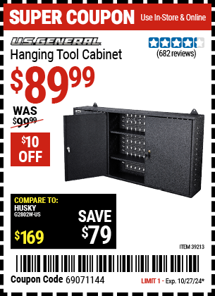 Harbor Freight Coupons, HF Coupons, 20% off - Hanging Tool Cabinet