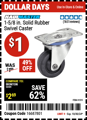 Harbor Freight Coupons, HF Coupons, 20% off - 1-5/8