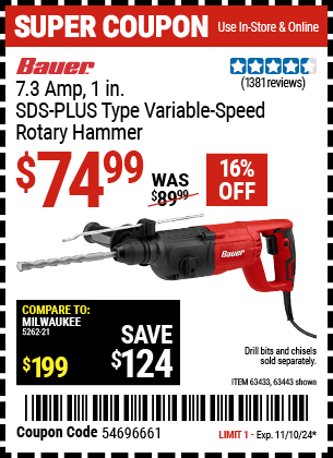 Harbor Freight Coupons, HF Coupons, 20% off - 7.3 Amp, 1