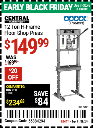 Harbor Freight Coupons, HF Coupons, 20% off - 70604