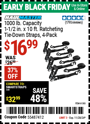 Harbor Freight Coupons, HF Coupons, 20% off - 4 Piece 1-1/2