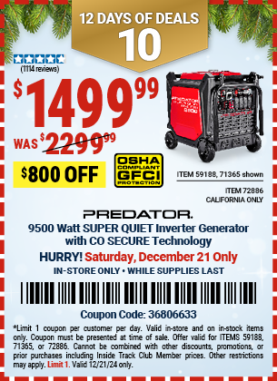 Harbor Freight Coupons, HF Coupons, 20% off - 72886