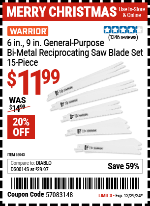 Harbor Freight Coupons, HF Coupons, 20% off - 15 Piece, 6