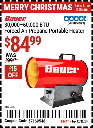 Harbor Freight Coupons, HF Coupons, 20% off - BAUER 30 -000 