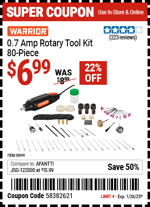 Harbor Freight Coupons, HF Coupons, 20% off - 58999