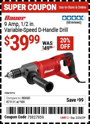 Harbor Freight Coupons, HF Coupons, 20% off - 59716