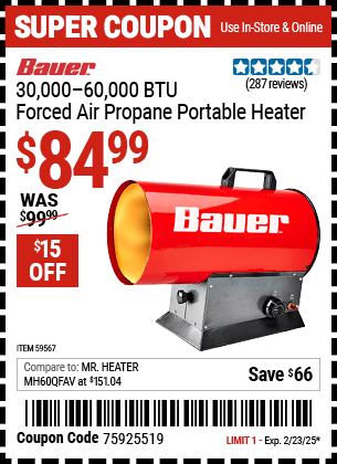 Harbor Freight Coupons, HF Coupons, 20% off - BAUER 30 -000 