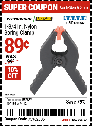 Harbor Freight Coupons, HF Coupons, 20% off - 1-3/4