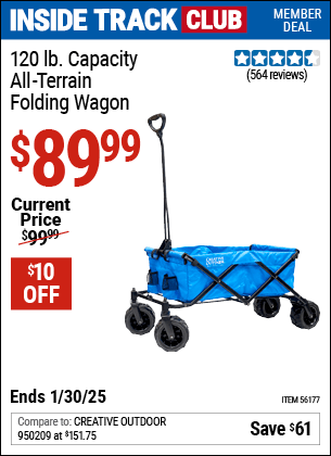 Harbor Freight Coupons, HF Coupons, 20% off - Folding Fabric Wagon