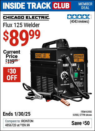 Harbor Freight Coupons, HF Coupons, 20% off - Flux 125 Welder