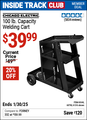 Harbor Freight Coupons, HF Coupons, 20% off - Mig-flux Welding Cart