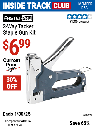 Harbor Freight Coupons, HF Coupons, 20% off - FASTEN-PRO Three-Way Tacker Staple Gun Kit 