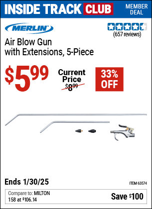 Harbor Freight Coupons, HF Coupons, 20% off - Merlin Air Blow Gun With 2 Ft. Extension