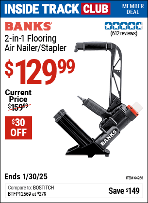 Harbor Freight Coupons, HF Coupons, 20% off - 2 In 1 Flooring Air Nailer/stapler