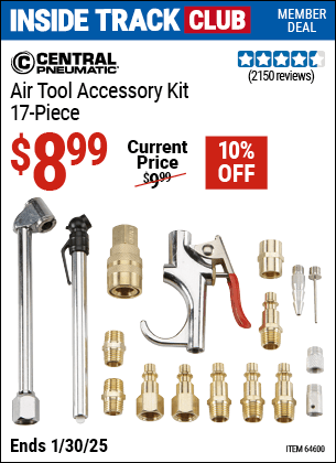 Harbor Freight Coupons, HF Coupons, 20% off - 17 Piece Air Tool Accessory Kit