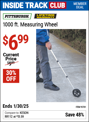 Harbor Freight Coupons, HF Coupons, 20% off - 1000 Ft. Measuring Wheel