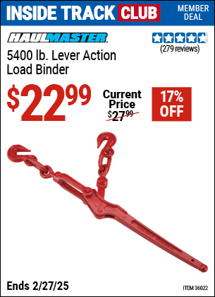 Harbor Freight Coupons, HF Coupons, 20% off - 5400 Lb. Capacity Heavy Duty Level Action Load Binder