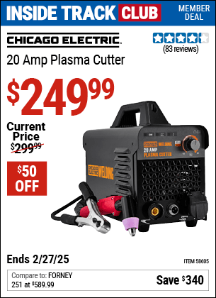 Harbor Freight Coupons, HF Coupons, 20% off - CHICAGO ELECTRIC WELDING 20A Plasma Cutter for $299.99