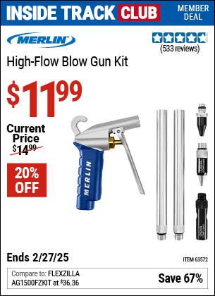 Harbor Freight Coupons, HF Coupons, 20% off - 4 Piece High Flow Blow Gun Kit