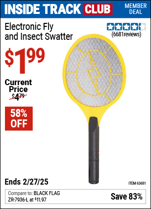 Harbor Freight Coupons, HF Coupons, 20% off - Electronic Fly & Insect Swatter for $2.99