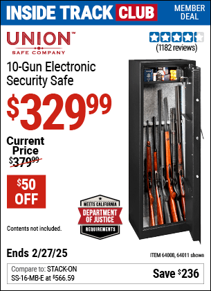 Harbor Freight Coupons, HF Coupons, 20% off - 10 Gun Electronic Security Safe