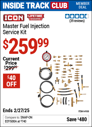 Harbor Freight Coupons, HF Coupons, 20% off - ICON Master Fuel Injection Service Kit 