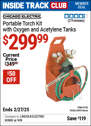 Harbor Freight Coupons, HF Coupons, 20% off - Portable Torch Kit With Oxygen And Acetylene Tanks