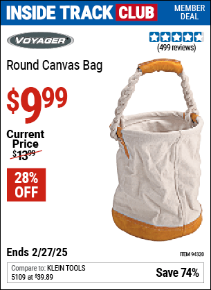 Harbor Freight Coupons, HF Coupons, 20% off - Round Canvas Bag