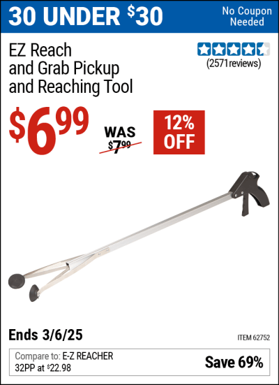 Harbor Freight Coupons, HF Coupons, 20% off - Ez Reach And Grab Pickup And Reaching Tool