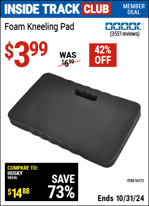 Harbor Freight Coupons, HF Coupons, 20% off - Heavy Duty Foam Kneeling Pad for $3.99