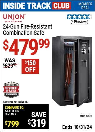 Harbor Freight Coupons, HF Coupons, 20% off - 24 Gun Fire Resistant Combination Safe