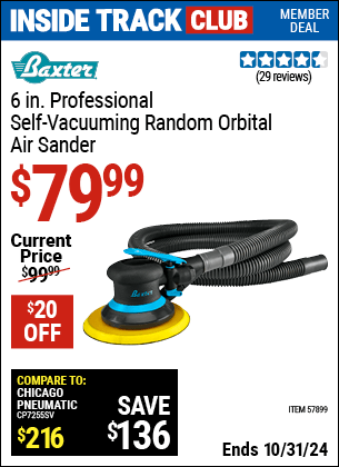 Harbor Freight Coupons, HF Coupons, 20% off - 6 in. Professional Self-Vacuuming Random Orbital Sander