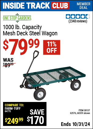 Harbor Freight Coupons, HF Coupons, 20% off - Steel Mesh Deck Wagon