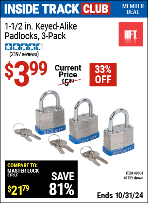 Harbor Freight Coupons, HF Coupons, 20% off - 3 Piece, 1-1/2