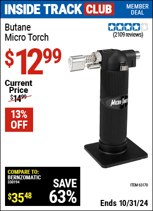 Harbor Freight Coupons, HF Coupons, 20% off - Butane Micro Torch