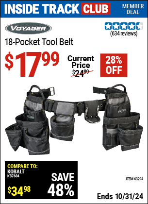 Harbor Freight Coupons, HF Coupons, 20% off - 18 Pocket Heavy Duty Tool Belt