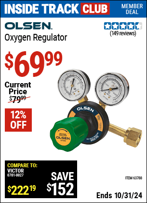 Harbor Freight Coupons, HF Coupons, 20% off - Oxygen Pressure Regulator