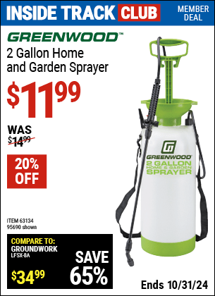 Harbor Freight Coupons, HF Coupons, 20% off - 2 Gallon Home And Garden Sprayer