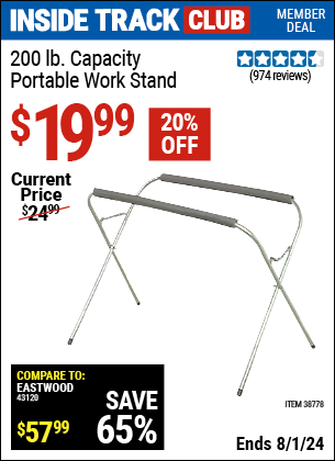 Harbor Freight Coupons, HF Coupons, 20% off - Portable Work Stand