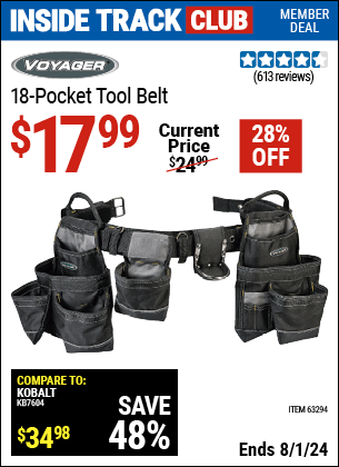 Harbor Freight Coupons, HF Coupons, 20% off - 18 Pocket Heavy Duty Tool Belt