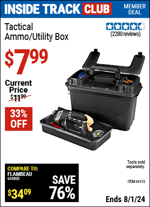Harbor Freight Coupons, HF Coupons, 20% off - Tactical Ammo Box W/tray