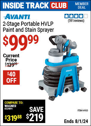 Harbor Freight Coupons, HF Coupons, 20% off - Avanti Hvlp Portable Paint Sprayer