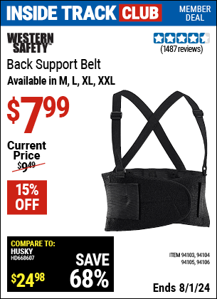 Harbor Freight Coupons, HF Coupons, 20% off - Back Support Belts
