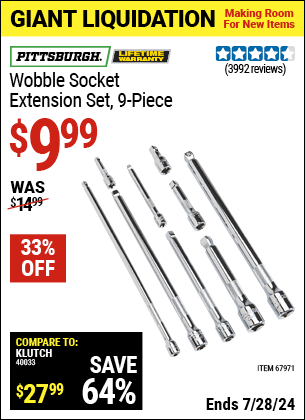 Harbor Freight Coupons, HF Coupons, 20% off - 9 Piece 1/4