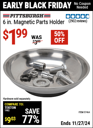 Harbor Freight Coupons, HF Coupons, 20% off - 6 in. Magnetic Parts Holder