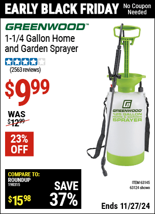 Harbor Freight Coupons, HF Coupons, 20% off - 1-1/4 Gallon Home And Garden Spayer