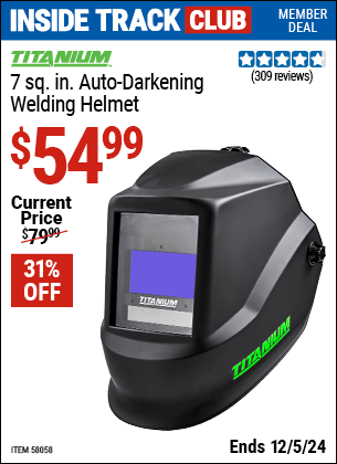 Harbor Freight Coupons, HF Coupons, 20% off - 7 sq. in. Auto Darkening Welding Helmet