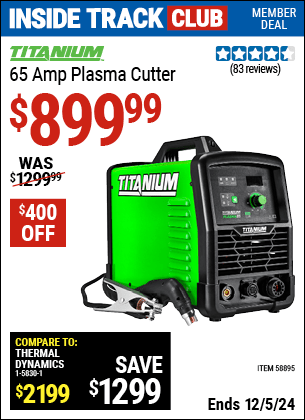 Harbor Freight Coupons, HF Coupons, 20% off - TITANIUM 65A Plasma Cutter 