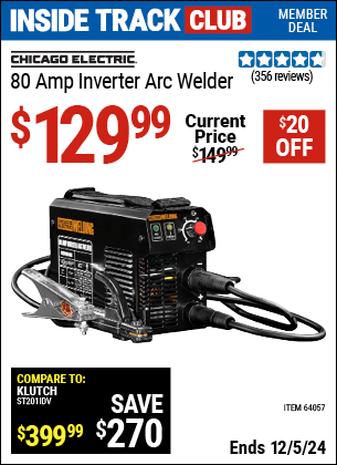 Harbor Freight Coupons, HF Coupons, 20% off - 80 Amp Inverter Arc Welder