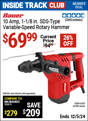 Harbor Freight Coupons, HF Coupons, 20% off - Bauer 10 Amp, 1-1/8